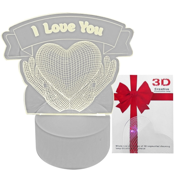 Φωτιζόμενη Πινακίδα I Love You 18x15cm Homie 423114