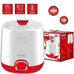 Γιαουρτομηχανή με Κάδο 1lt 20W Hoomei HM-6535 Λευκό/Κόκκινο