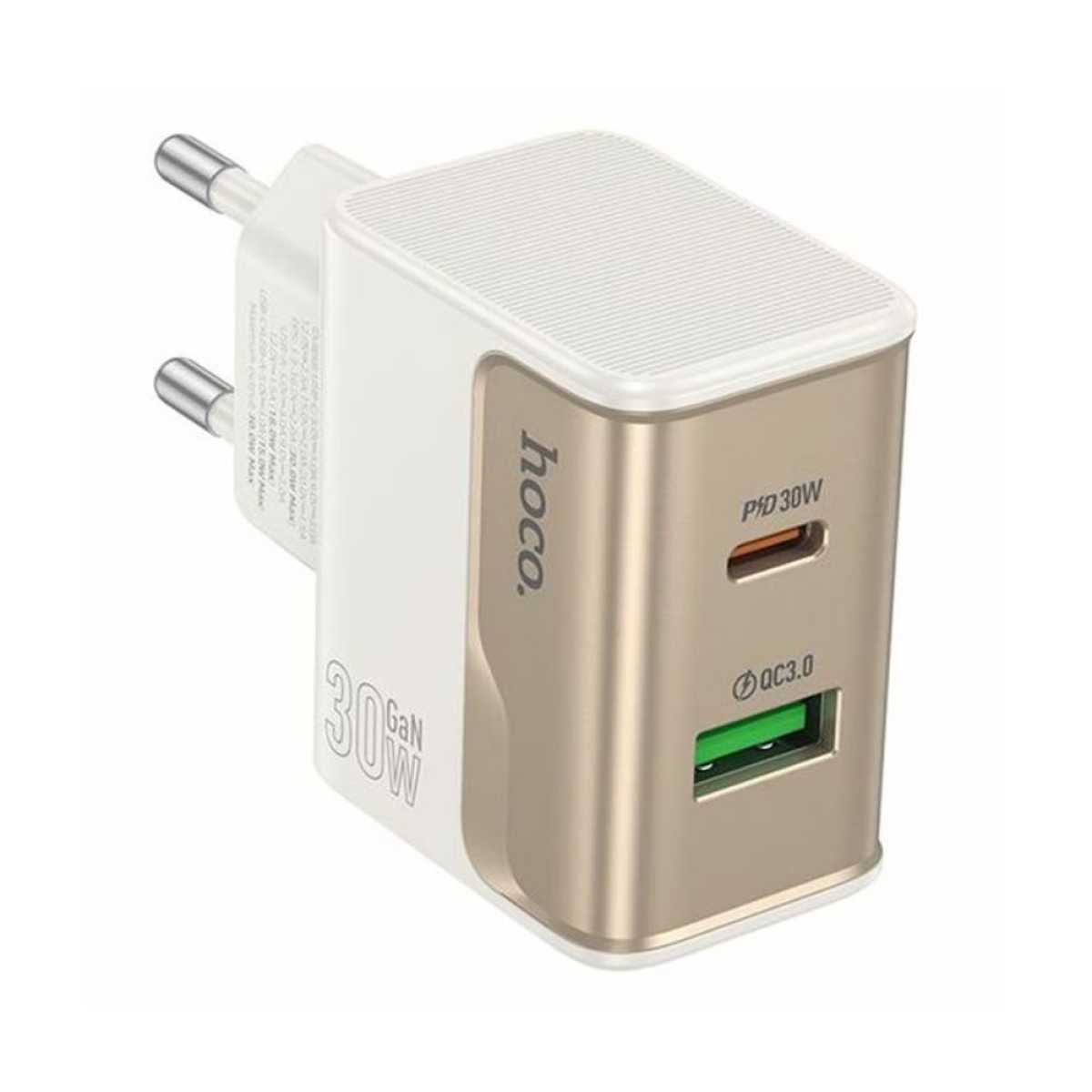 HOCO CS73A Φορτιστής 30W με Καλώδιο Type-C & PD / QC 3.0, Λευκό