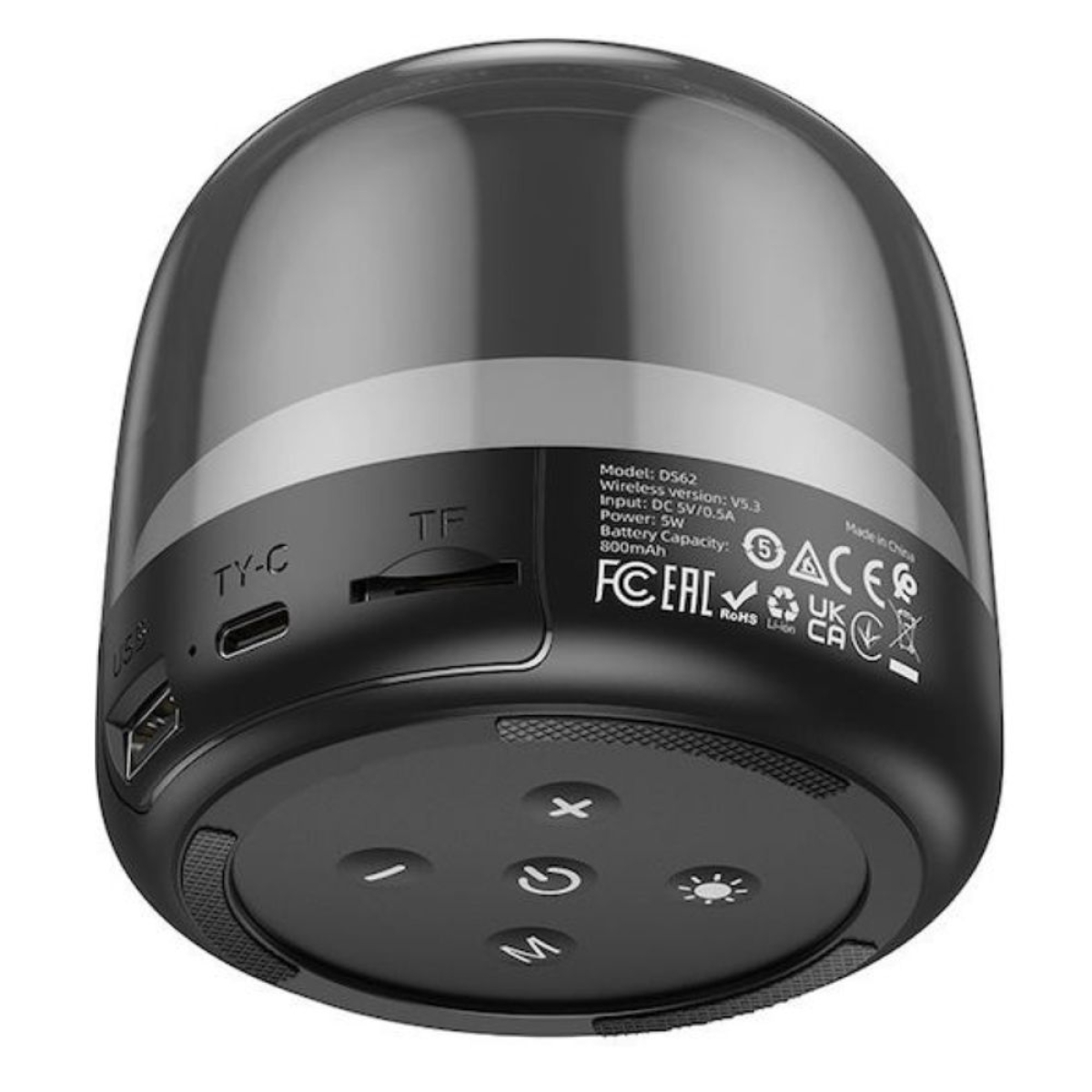 Hoco DS62 Tiny Bluetooth Speaker 5W Πολύχρωμο Μαύρο