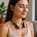 Hoco DSS06 Neckband Μαγνητικά Ακουστικά Λαιμού με ENC, 120h Αυτονομία & Υποστήριξη TF Card