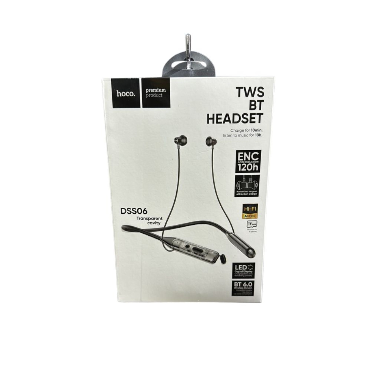 Hoco DSS06 Neckband Μαγνητικά Ακουστικά Λαιμού με ENC, 120h Αυτονομία & Υποστήριξη TF Card