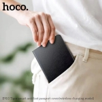 HOCO E91G Smart Θήκη Διαβατηρίου Επαναφορτιζόμενη Anti-Lost με Συμβατότητα Apple Find My – Μαύρη