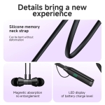 Hoco ES62 Plus Neckband Μαγνητικά Ακουστικά Λαιμού με Μικρόφωνο, 150h Αυτονομία & TF Card
