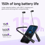 Hoco ES62 Plus Neckband Μαγνητικά Ακουστικά Λαιμού με Μικρόφωνο, 150h Αυτονομία & TF Card