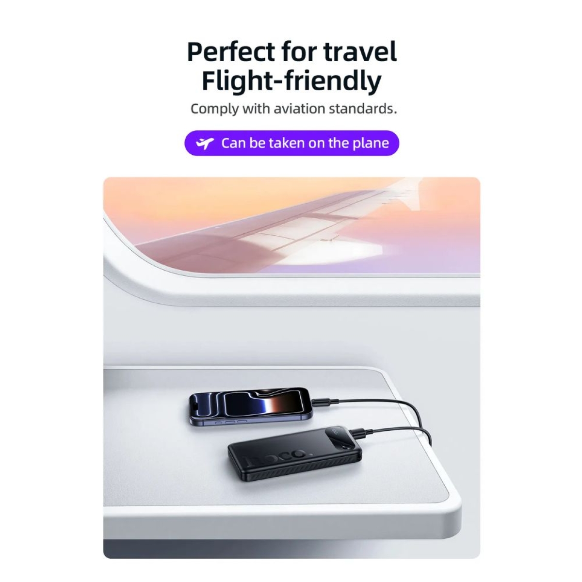 Hoco J154 Victorious Power Bank 10000mAh 22.5W με 2 Θύρες USB-A και Θύρα USB-C Power Delivery