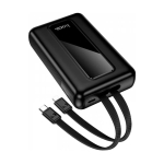 Hoco J162A Power Bank 20000 mAh με Ενσωματωμένα Καλώδια PD 20W QC3.0 22.5W - Μαύρο