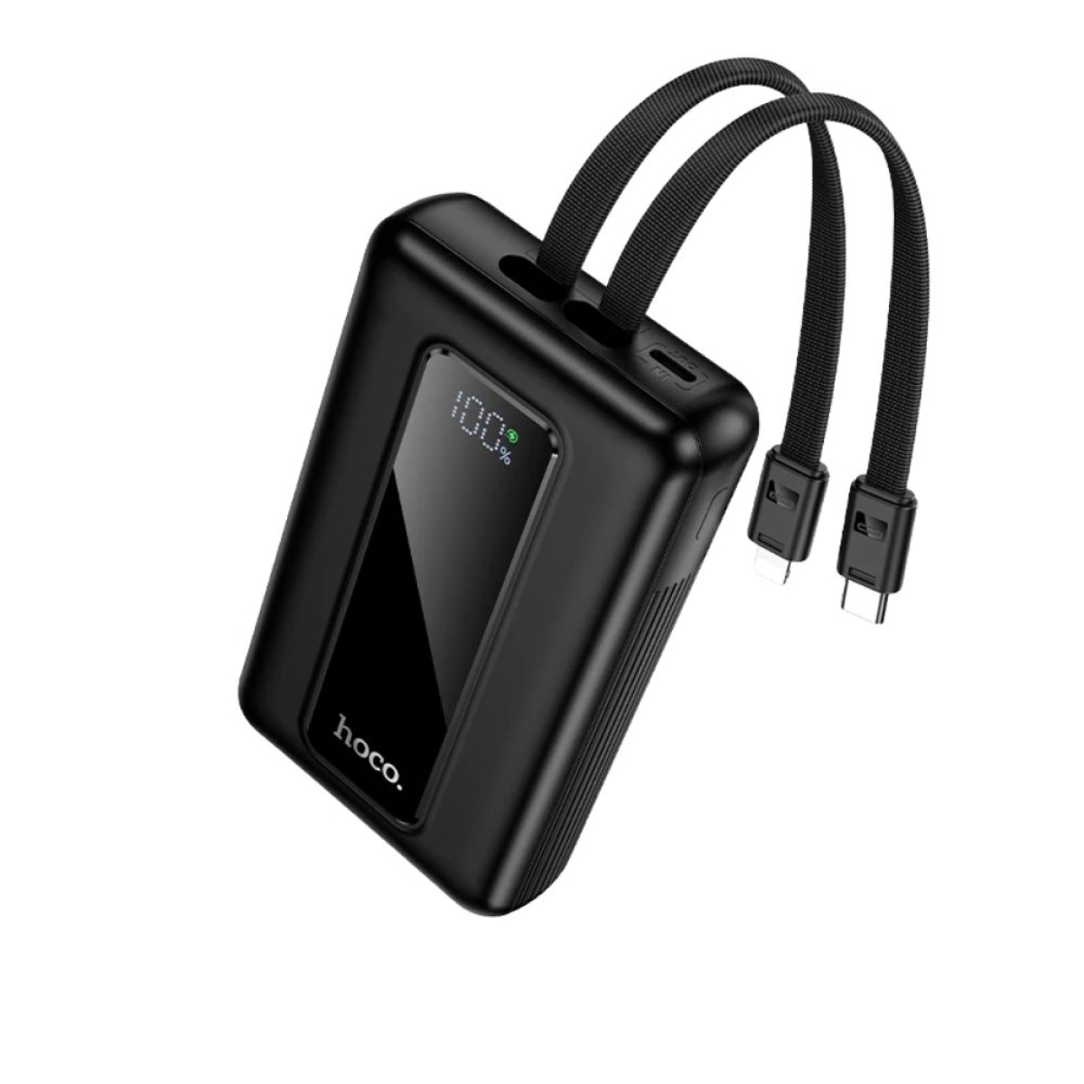 Hoco J162A Power Bank 20000 mAh με Ενσωματωμένα Καλώδια PD 20W QC3.0 22.5W - Μαύρο