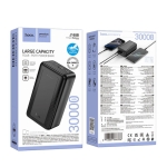 Hoco J165B Power Bank 30000mAh με 2 Θύρες USB-A και 2 Θύρες USB-C Μαύρο