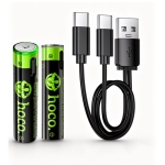 Hoco JA4 USB-C Επαναφορτιζόμενες Μπαταρίες AAA 1200mWh 1.5V 2τμχ