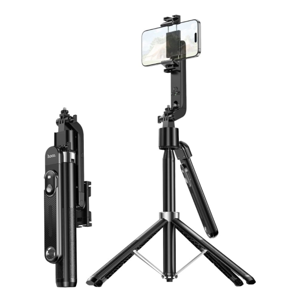 Hoco K32 Selfie Stick Τρίποδο Κινητού με Bluetooth Μαύρο