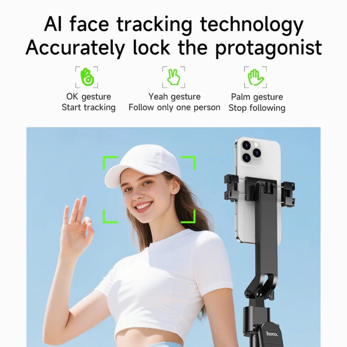 Hoco K32 Selfie Stick Τρίποδο Κινητού με Bluetooth Μαύρο