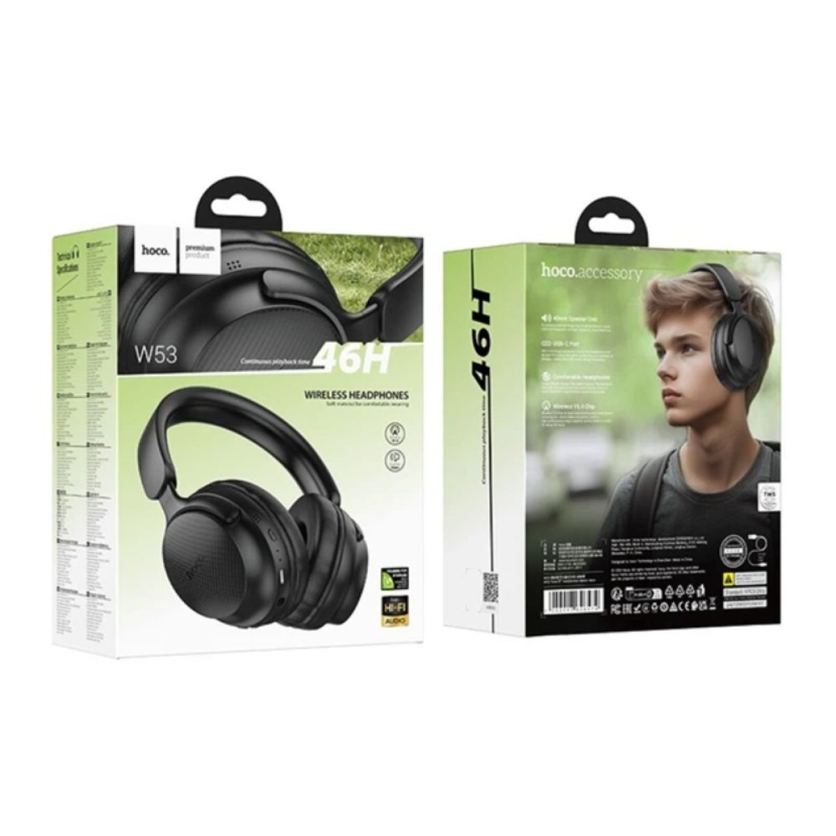 Hoco W53 Ασύρματα Over-Ear Ακουστικά – Μαύρο