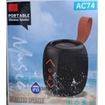 Ηχείο Bluetooth Αδιάβροχο IPX5 Με LED Φωτισμό Και Δερμάτινη Λαβή AC74 - Image 3