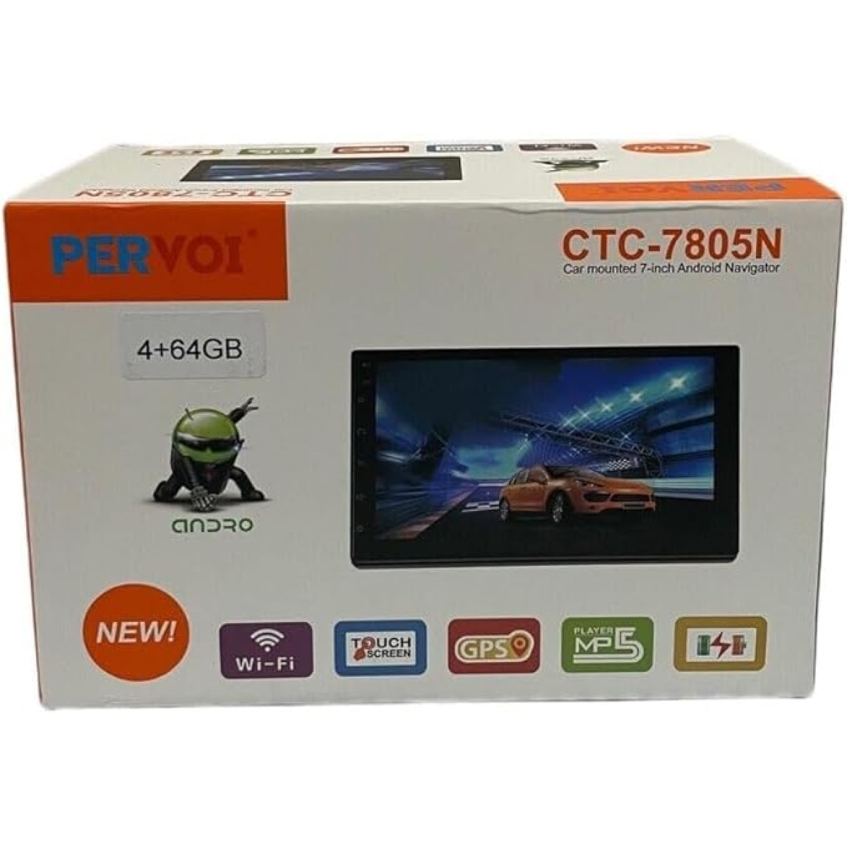 Android 2DIN Οθόνη Αυτοκινήτου 7" με CarPlay, GPS & Bluetooth PerVoi CTC-7805N - Image 2