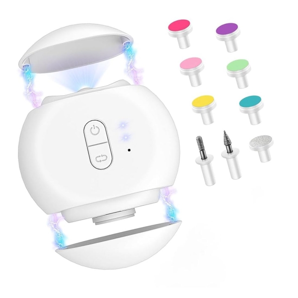 Ηλεκτρικός Νυχοκόπτης & Λίμα Νυχιών 2 Σε 1 Επαναφορτιζόμενος Με LED