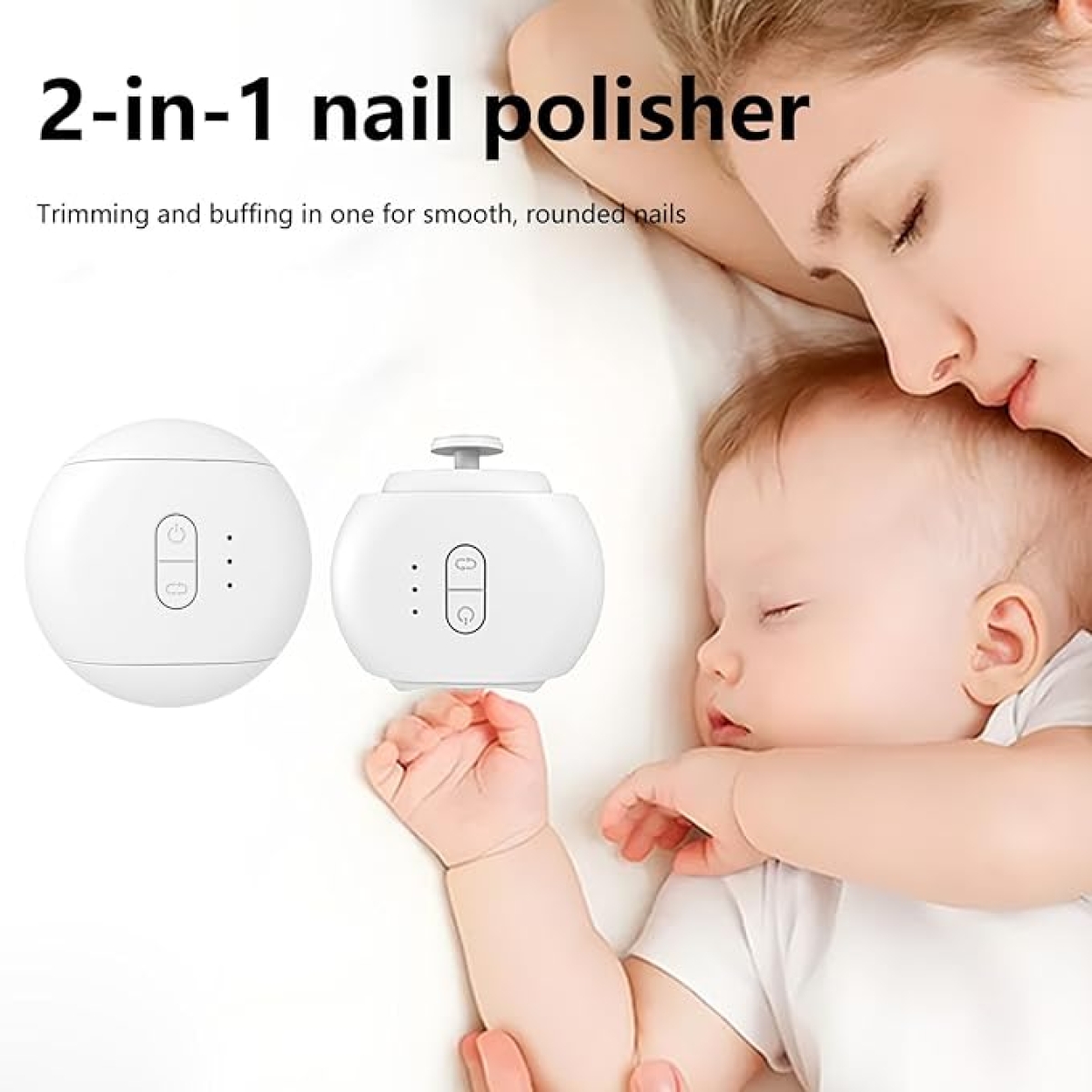 Ηλεκτρικός Νυχοκόπτης & Λίμα Νυχιών 2 Σε 1 Επαναφορτιζόμενος Με LED - Image 3