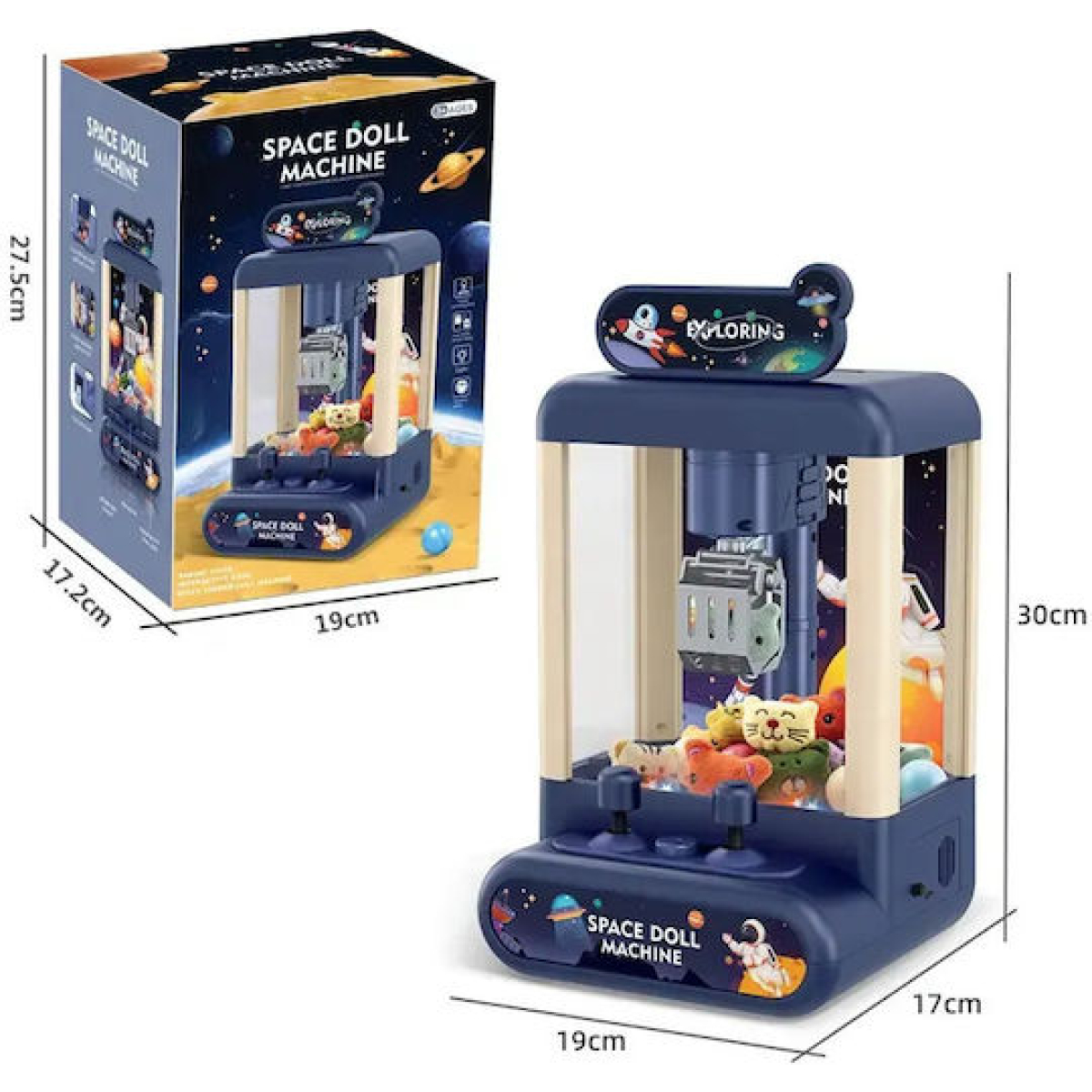 Ηλεκτρονικό Παιχνίδι Candy Grabber Space Doll Machine Με Μουσική MT-25 - Image 3