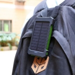Ηλιακό Power Bank 10000mAh με 2 Θύρες USB-A & Φακό LED Black