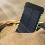 Ηλιακό Power Bank 10000mAh με 2 Θύρες USB-A & Φακό LED Black
