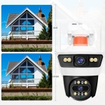 IP Κάμερα Παρακολούθησης Wi-Fi 4MP Αδιάβροχη IP66 PTZ με Νυχτερινή Όραση και Διπλό φακό