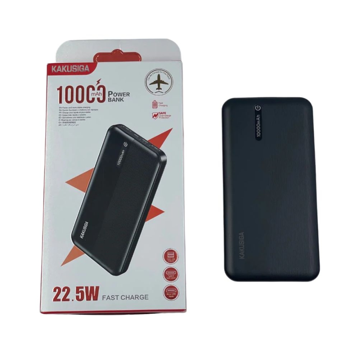 KAKUSIGA KSC-1098 Power Bank 10.000mAh με Γρήγορη Φόρτιση 22,5W & 2x USB