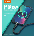 Καλώδιο Φόρτισης & Δεδομένων USB-C Σε Lightning PD 30W Υφασμάτινο 1m Moxom MX-CB116 - Image 4