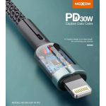 Καλώδιο Φόρτισης & Δεδομένων USB-C Σε Lightning PD 30W Υφασμάτινο 1m Moxom MX-CB116 - Image 5