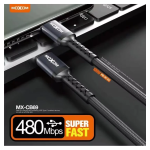 Καλώδιο Φόρτισης & Δεδομένων USB-C Σε USB-C 100W Υφασμάτινο 1m Moxom MX-CB69 - Image 3