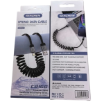 Καλώδιο Φόρτισης Σπιράλ USB-Α σε Lightning 200W 1m Senzhen CΒ156