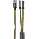 Καλώδιο Ήχου USB Σε Διπλό Jack 3.5mm 100cm Andowl Q-YP337