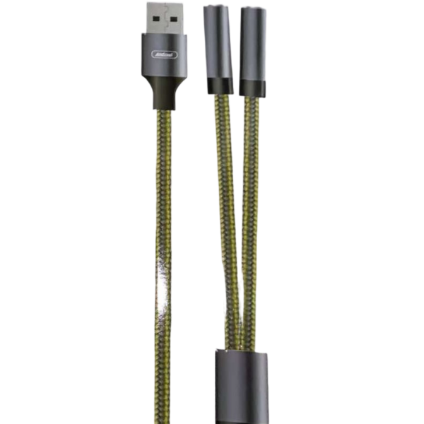 Καλώδιο Ήχου USB Σε Διπλό Jack 3.5mm 100cm Andowl Q-YP337