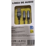 Καλώδιο Ήχου USB Σε Διπλό Jack 3.5mm 100cm Andowl Q-YP337 - Image 3