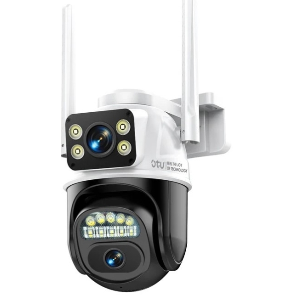 Κάμερα Ασφαλείας Εξωτερικού Χώρου 4K PTZ 360° Με Διπλό Φακό Και Έγχρωμη Νυχτερινή Όραση OTU JK-003