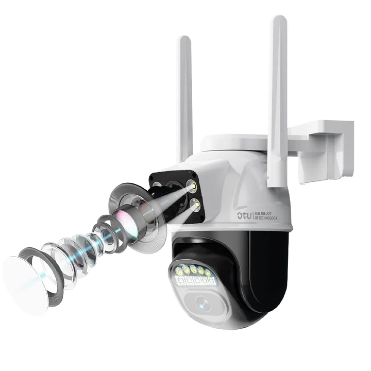 Κάμερα Ασφαλείας Εξωτερικού Χώρου 4K PTZ 360° Με Διπλό Φακό Και Έγχρωμη Νυχτερινή Όραση OTU JK-003 - Image 3