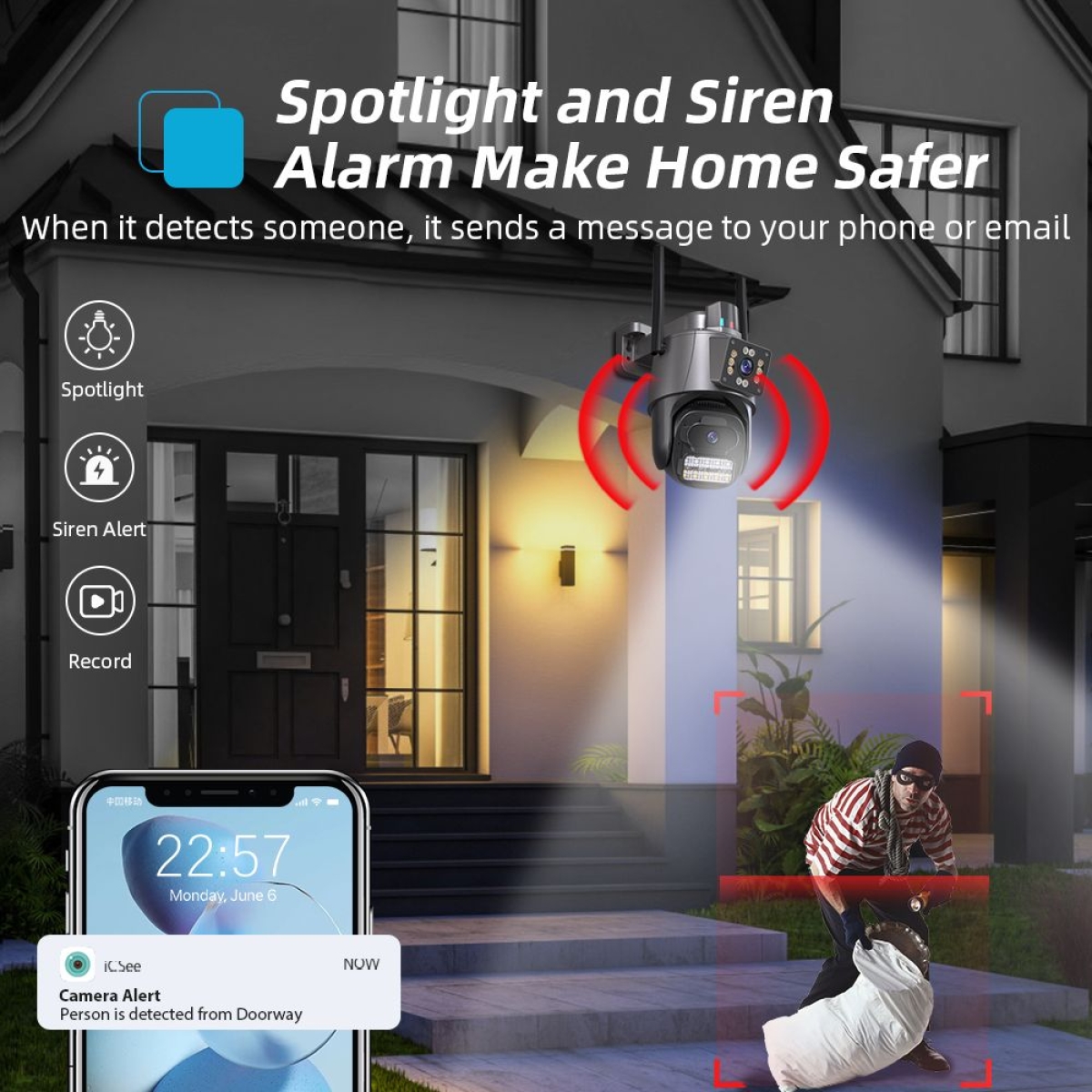 Κάμερα Ασφαλείας Εξωτερικού Χώρου 6K 12MP WiFi IP66 SL-0050-19