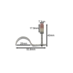 Καρφιά Μπετού για Καρφωτικό Χειρός 42mm x 7.3mm με Στήριγμα Σωλήνας 16mm 150 Τεμάχια - HL18668-221
