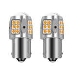 Λαμπτήρας LED 1156 BA15S Switchback 30×SMD 3030 Λευκό / Πορτοκαλί 12V – 2 τμχ.