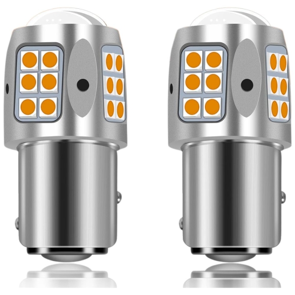 Λαμπτήρας LED 1157 BAY15D Switchback 30×SMD 3030 Λευκό / Πορτοκαλί 12V – 2 τμχ.