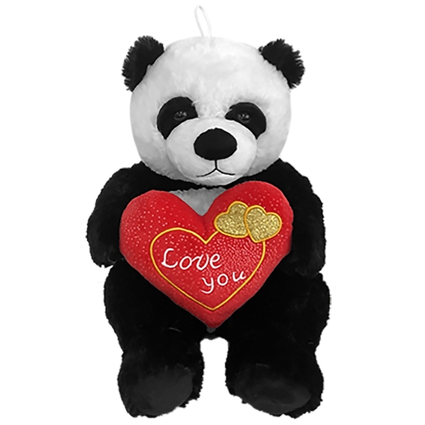 Λούτρινο Panda Με Καρδιά 28cm ToyMarkt 99529
