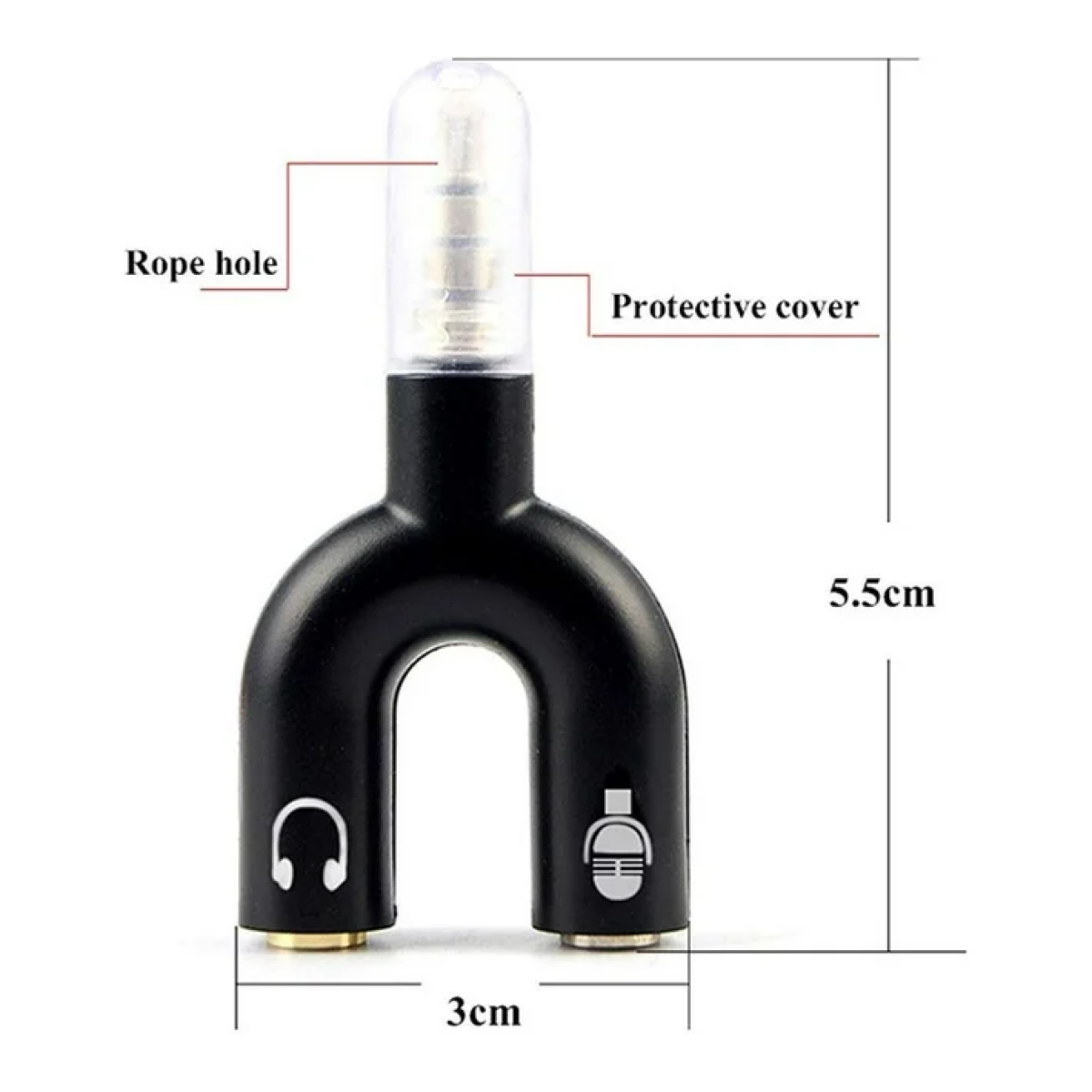 Μετατροπέας 3.5mm σε 2×3.5mm Audio jack Andowl Q-JC143 - Image 5