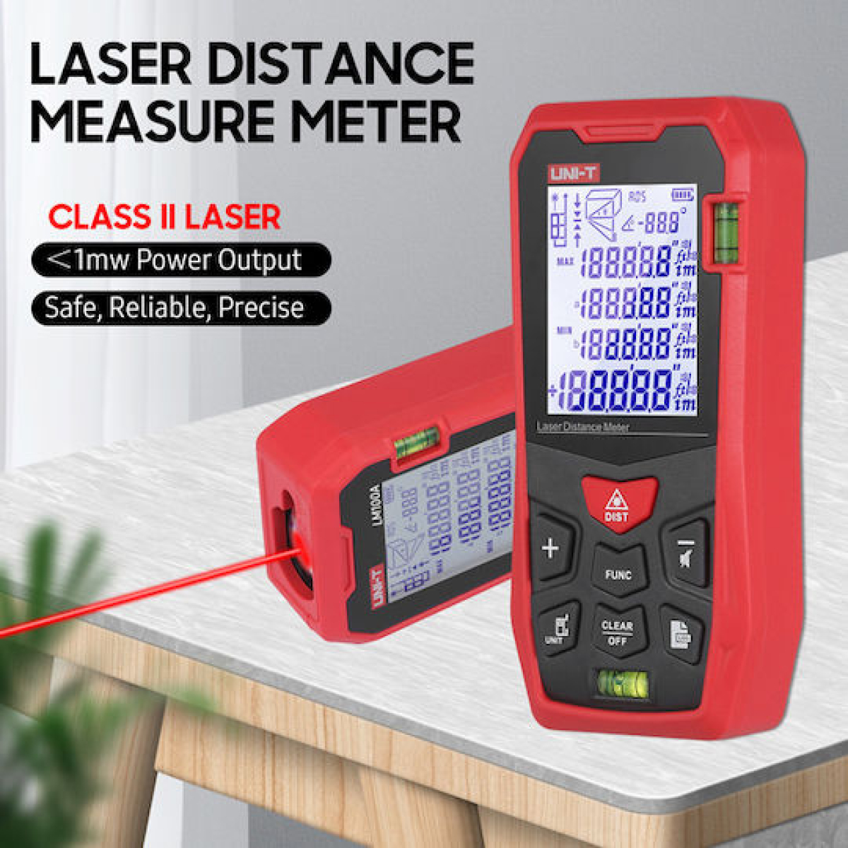 Μέτρο Laser Απόστασης 50m Με Αποθήκευση 99 Μετρήσεων Uni-T LM50A - Image 4