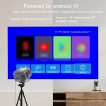 Μίνι Έξυπνος Προβολέας Android 11, Υποστήριξη 4K, Περιστροφή 360° & WiFi 5G - A10 - Image 4