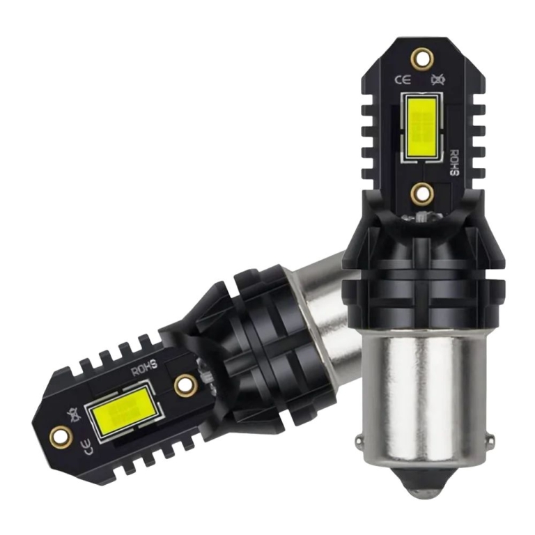 Μονοπολική λάμπα LED 1156 BA15S 12V 2×SMD 3570 7W 2400LM Λευκό – 2 τμχ.