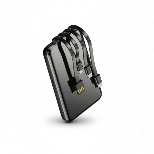 Power Bank 10.000mAh με Ενσωματωμένα Καλώδια NS-81