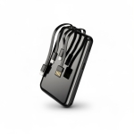 Power Bank 10.000mAh με Ενσωματωμένα Καλώδια NS-81