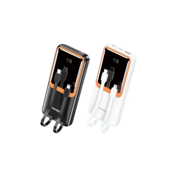 Power Bank 20.000mAh με Ενσωματωμένα Καλώδια, Οθόνη & Γρήγορη Φόρτιση 22,5W / 20W KAKUSIGA KSC-1088