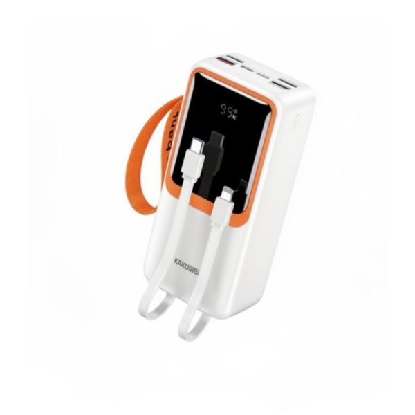 Power Bank KAKUSIGA KSC-1089 30.000mAh με Ενσωματωμένα Καλώδια, Οθόνη & Γρήγορη Φόρτιση