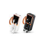Power Bank KAKUSIGA KSC-1089 30.000mAh με Ενσωματωμένα Καλώδια, Οθόνη & Γρήγορη Φόρτιση