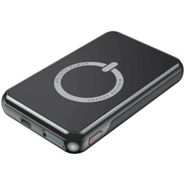 Power Bank Με Ασύρματη Μαγνητική Φόρτιση 15W & Οθόνη LED 5000mAh Awei P118K